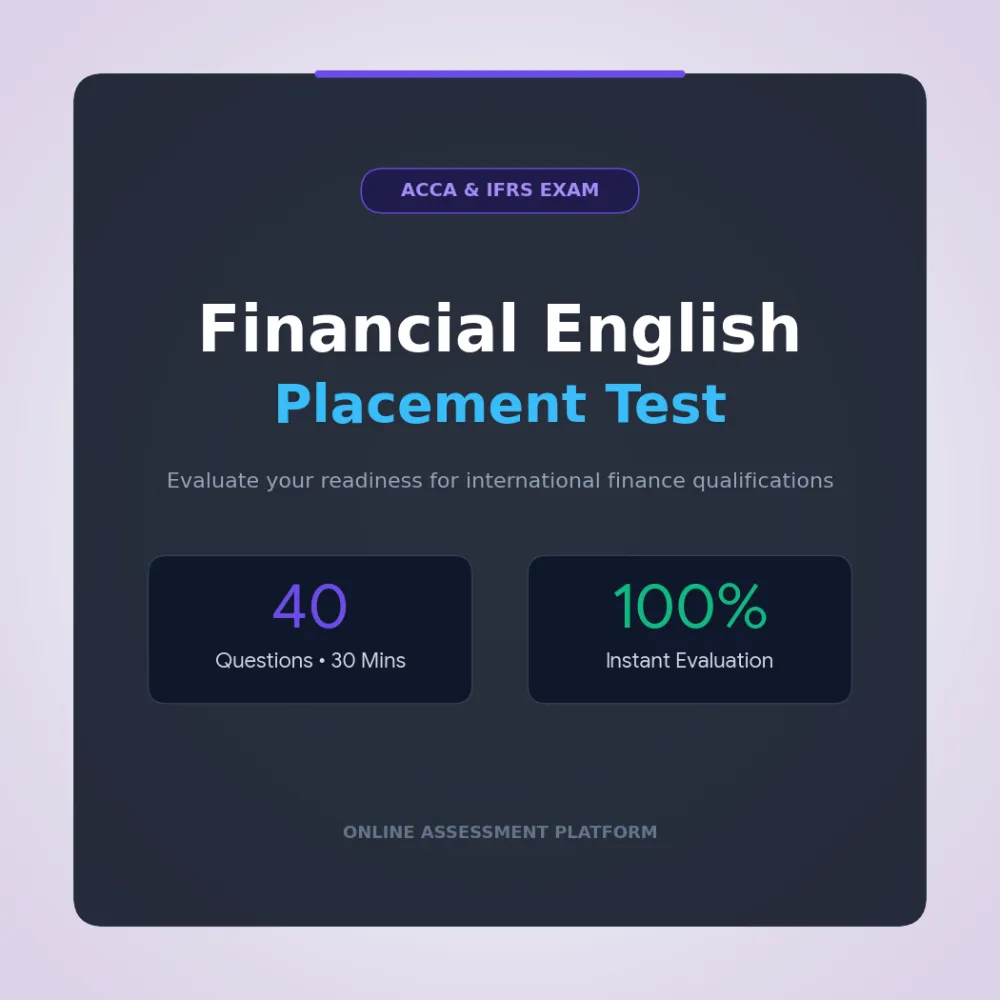 آزمون تعیین سطح زبان انگلیسی تخصصی حسابداری و مالی (ACCA & IFRS)